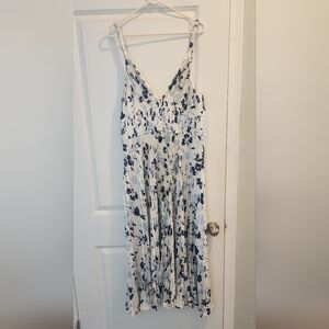 Polo Ralph Lauren Blue and White Midi Dress